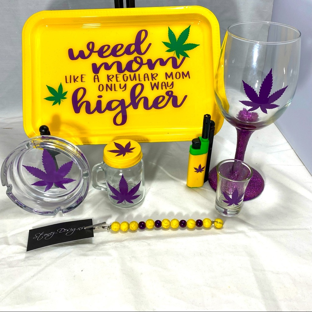 Rolling Tray Set Bundle 7 pieces Gift